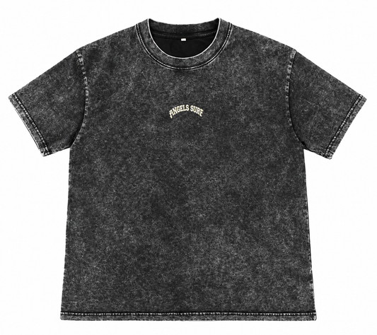Angels Surf Logo Tee - Washed Black